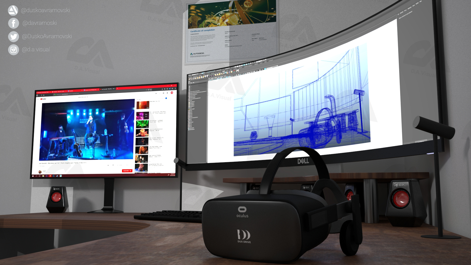 Desktop Office / Interior / Oculus Rift