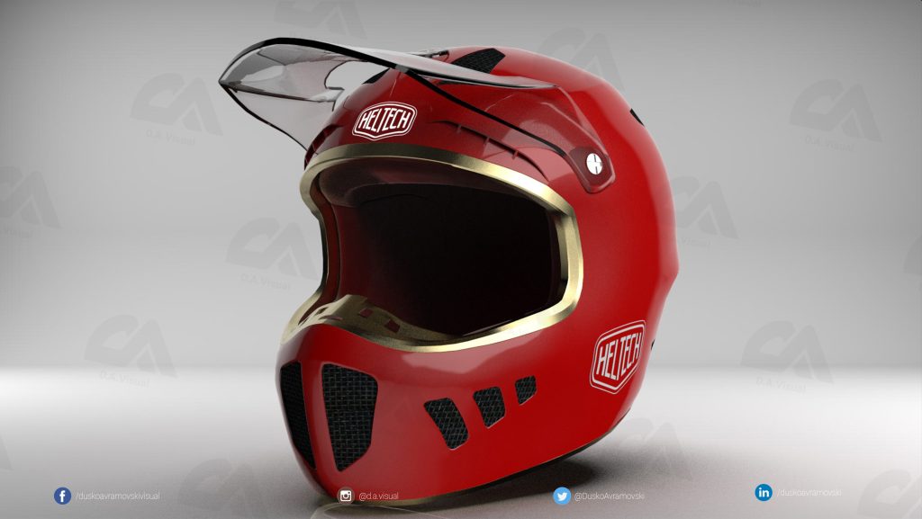 Helmet render design for survey